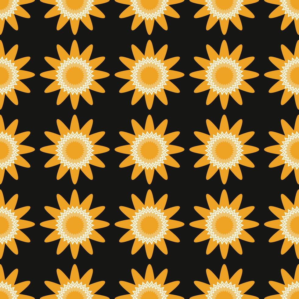 Traditional Ethnic ikat motif fabric pattern geometric style.Flower pattern embroidery Ethnic oriental pattern black background wallpaper. Abstract,illustration.Texture,frame,decoration. vector
