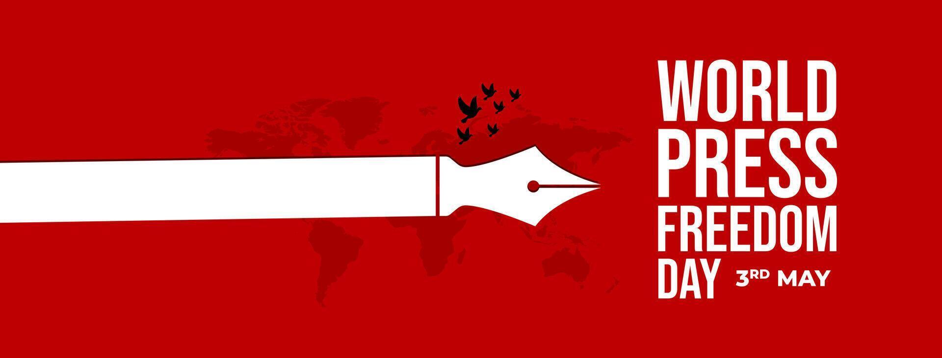 World Press Freedom Day Social Media Post. World Press Freedom Day or World Press Day To Raise Awareness of The Importance of Freedom of The Press. vector