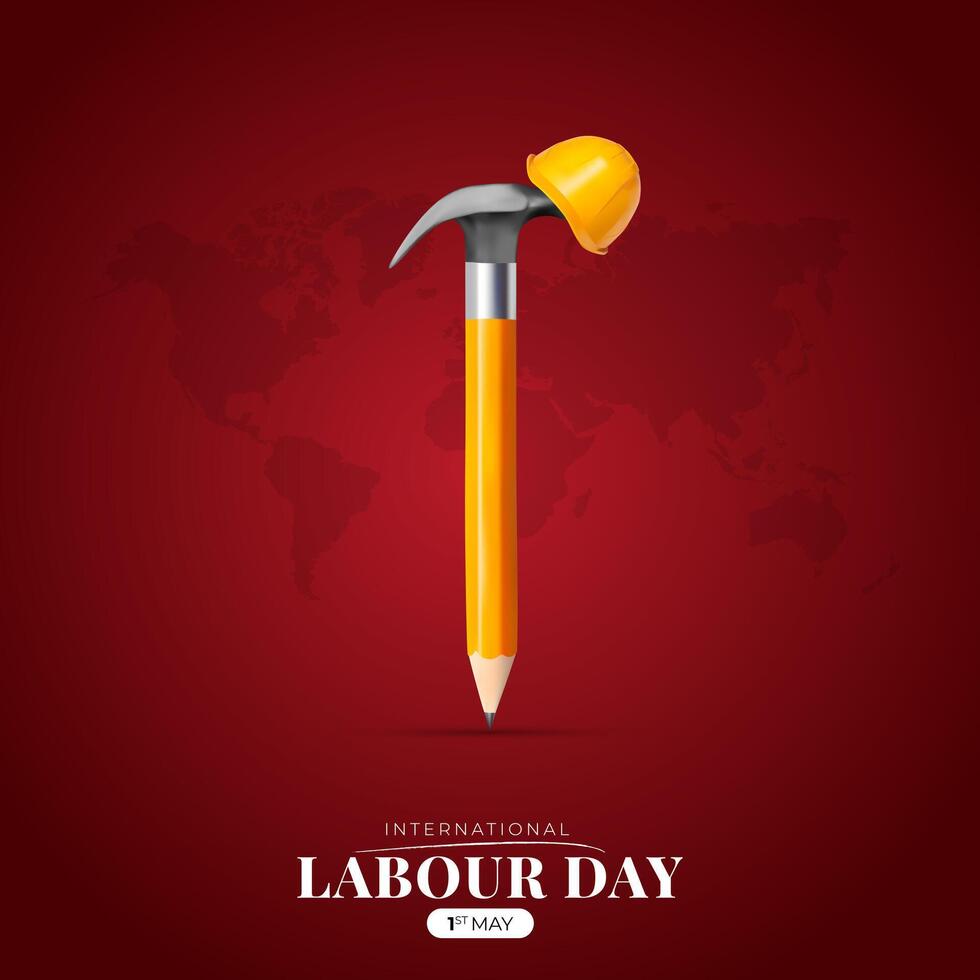 International Labor Day, Labour day, May 1st, Social Media Post vector