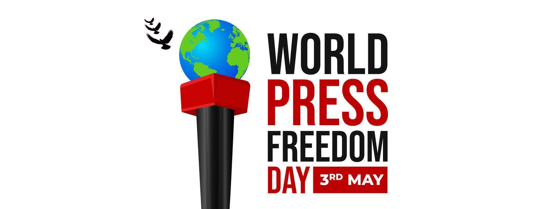 World Press Freedom Day Social Media Post. World Press Freedom Day or World Press Day To Raise Awareness of The Importance of Freedom of The Press. vector