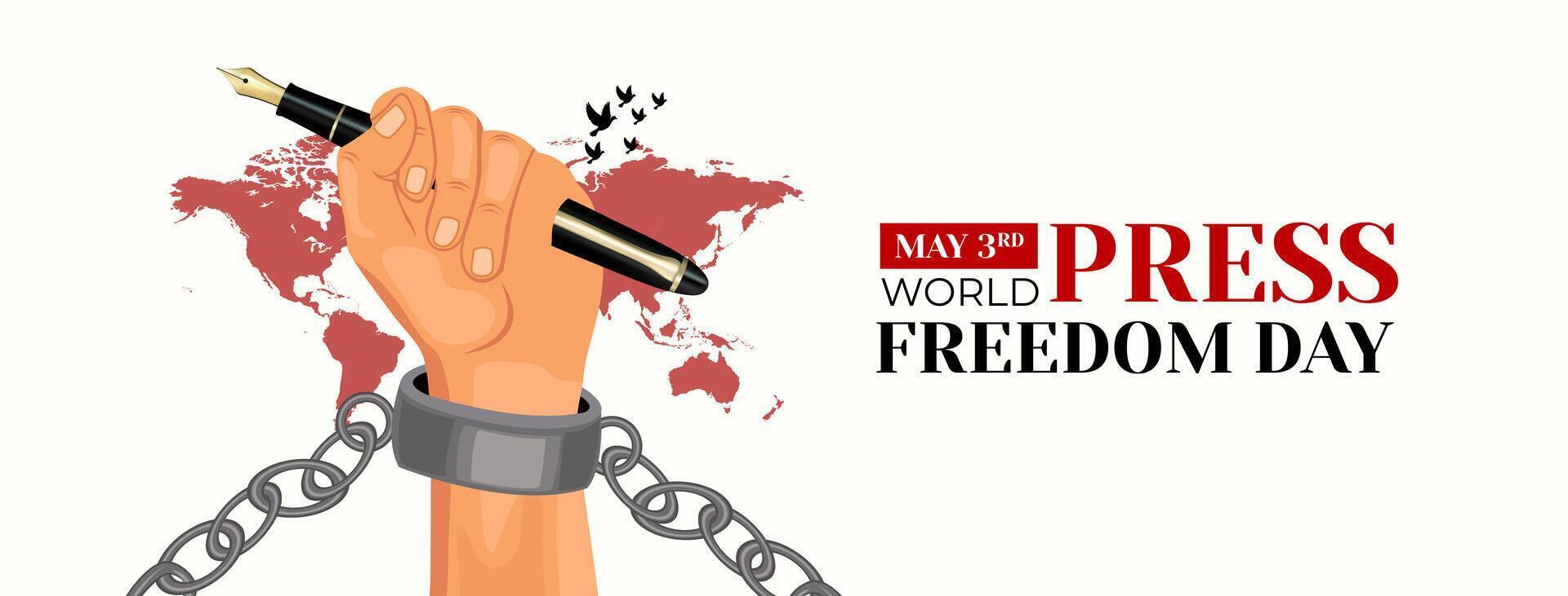 World Press Freedom Day Social Media Post. World Press Freedom Day or World Press Day To Raise Awareness of The Importance of Freedom of The Press. vector