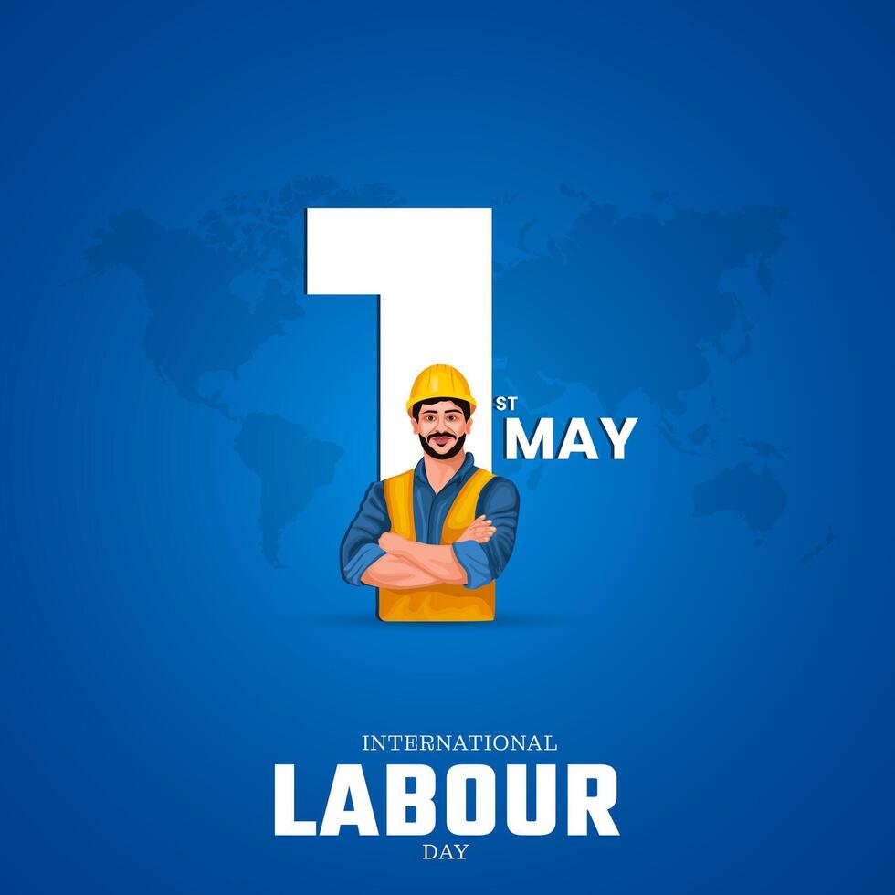 International Labor Day, Labour day, May 1st, Social Media Post vector