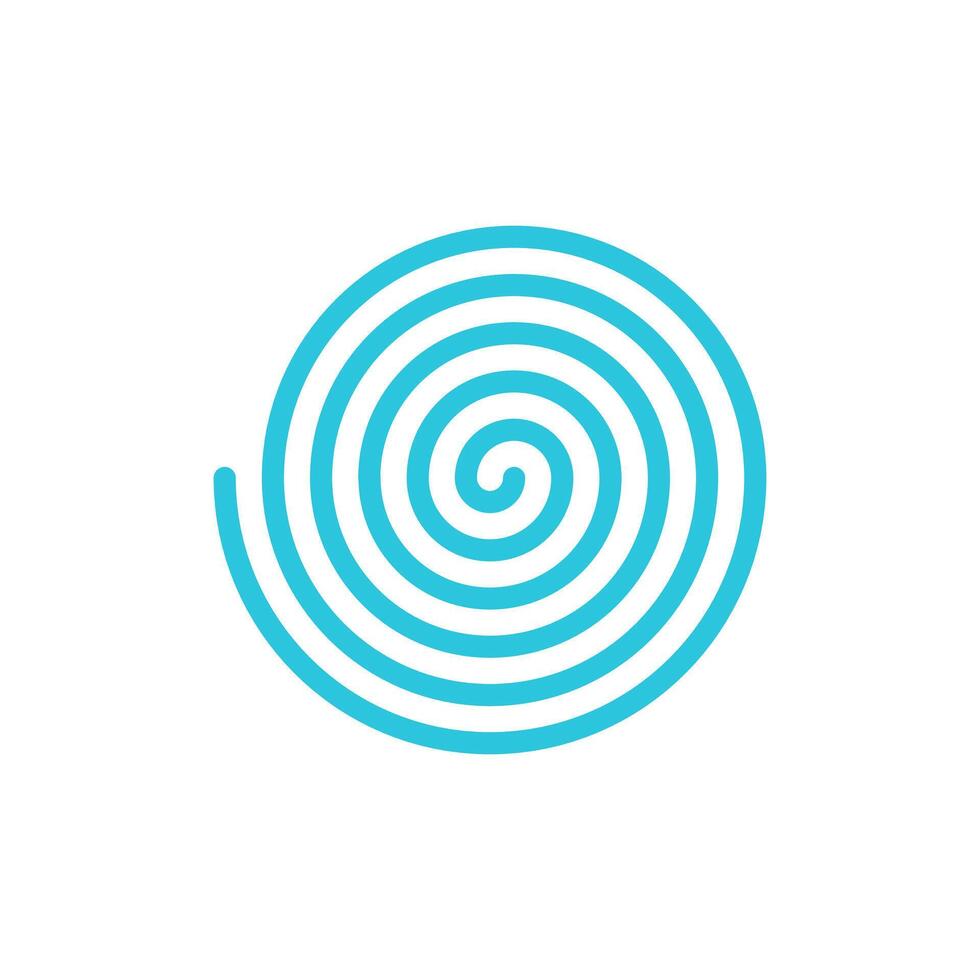 Spiral icon. Isolated on white background. From blue icon set. vector