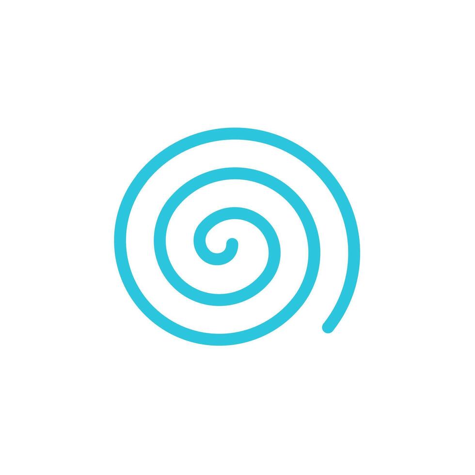 Archimedean spiral. Isolated on white background. From blue icon set. vector
