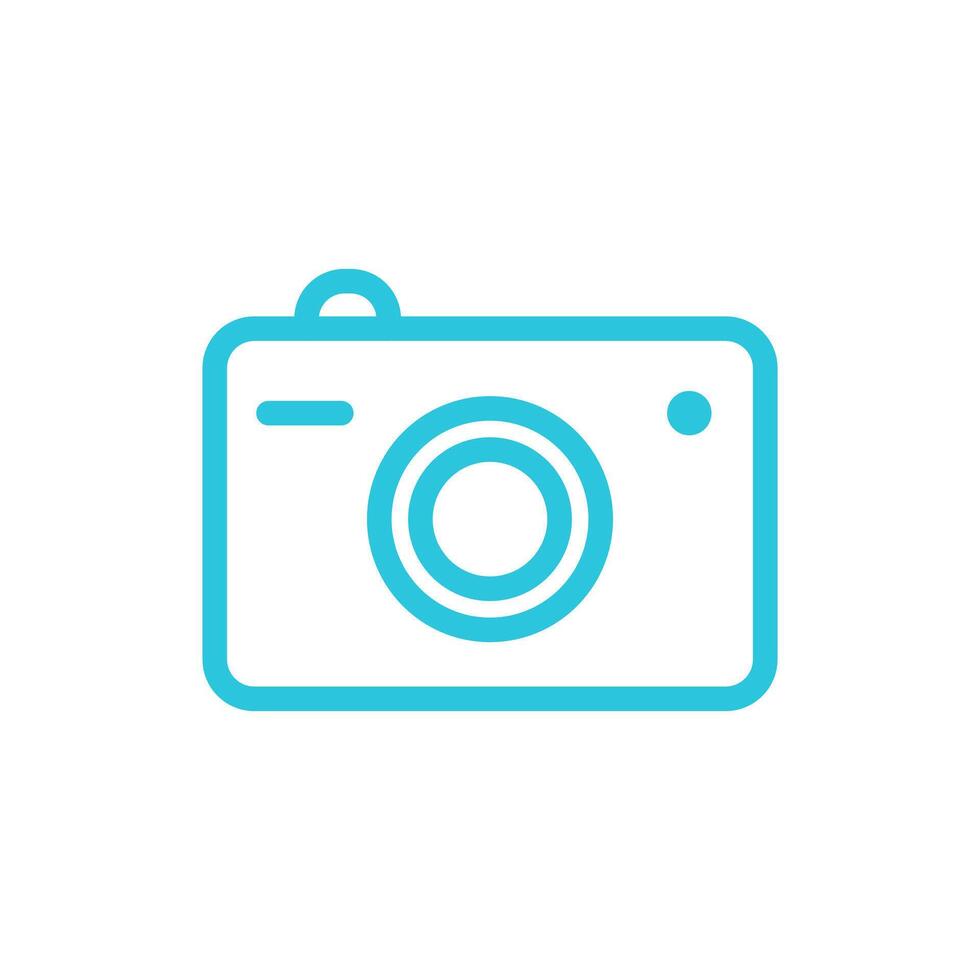 Camera icon. Isolated on white background. From blue icon set. vector