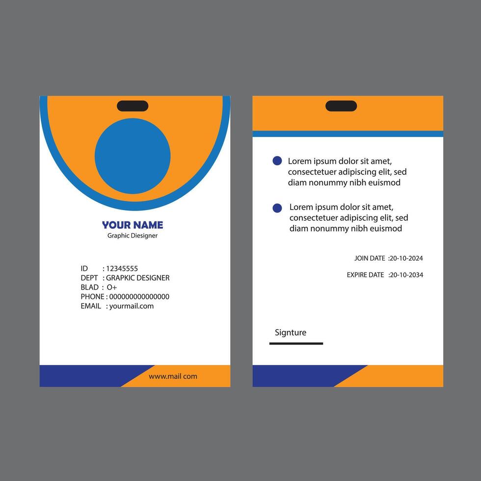 id card design vector