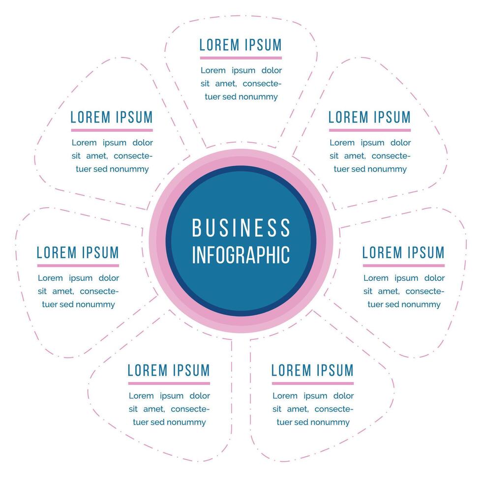 Infographic circle design 7 steps, objects, options or elements business information vector