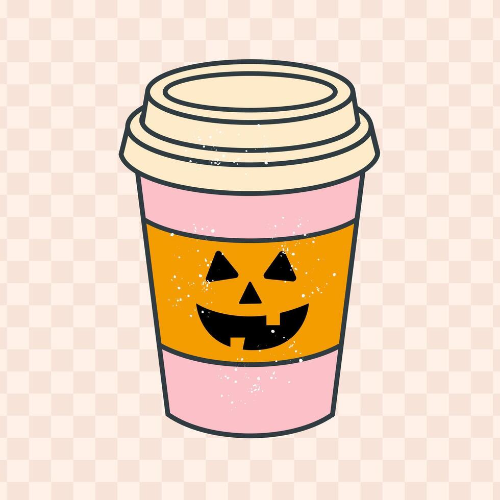 Halloween Pumpkin Cup vector