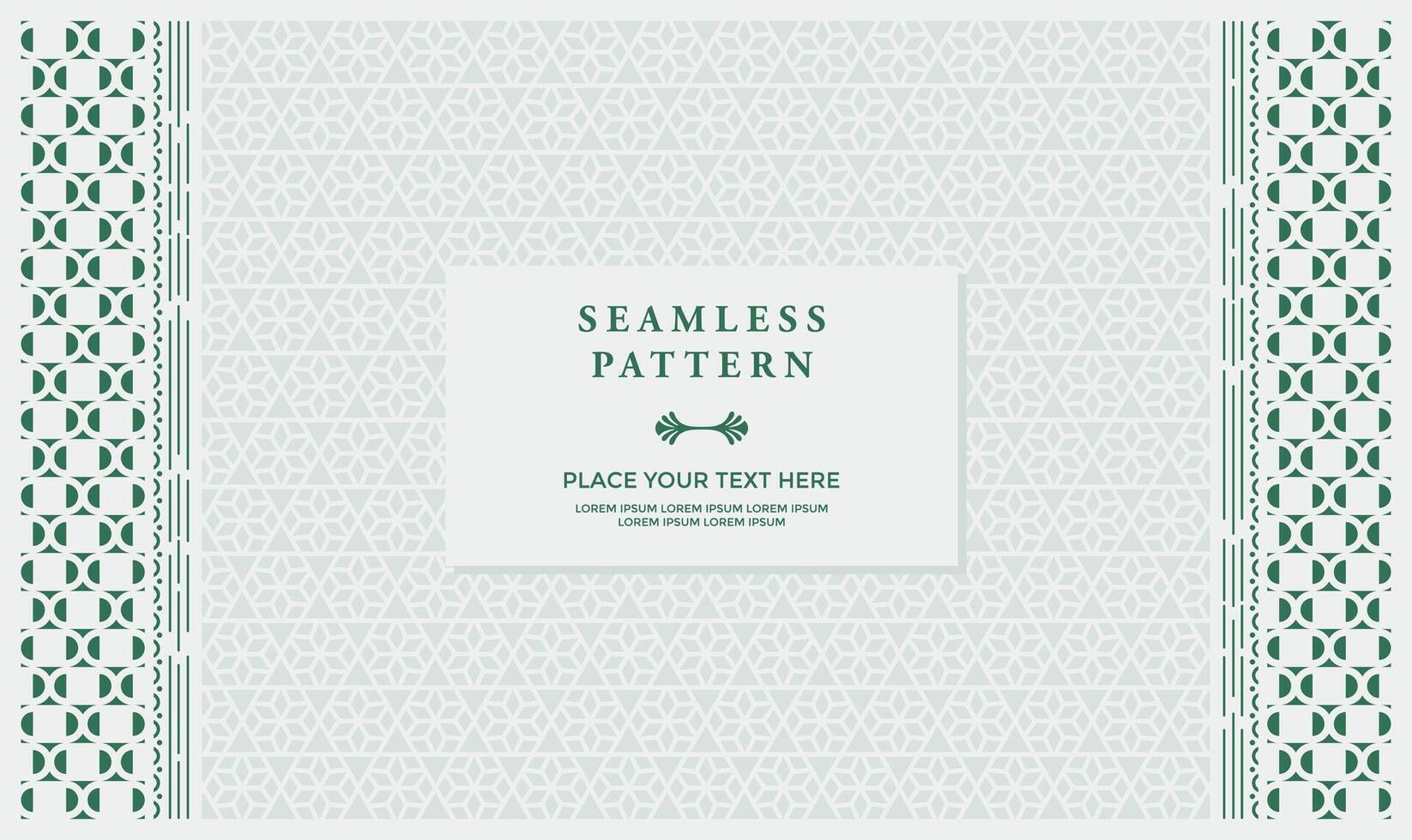 simple batik pattern background with a decorative frame and a place for text vector