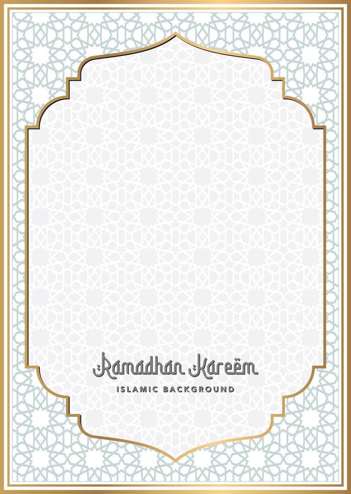 islámico ramadhan eid antecedentes con un decorativo marco y un sitio para texto vector