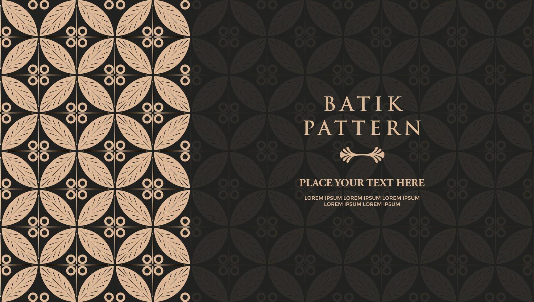 Luxury and elegant Javanese ethnic batik pattern template vector