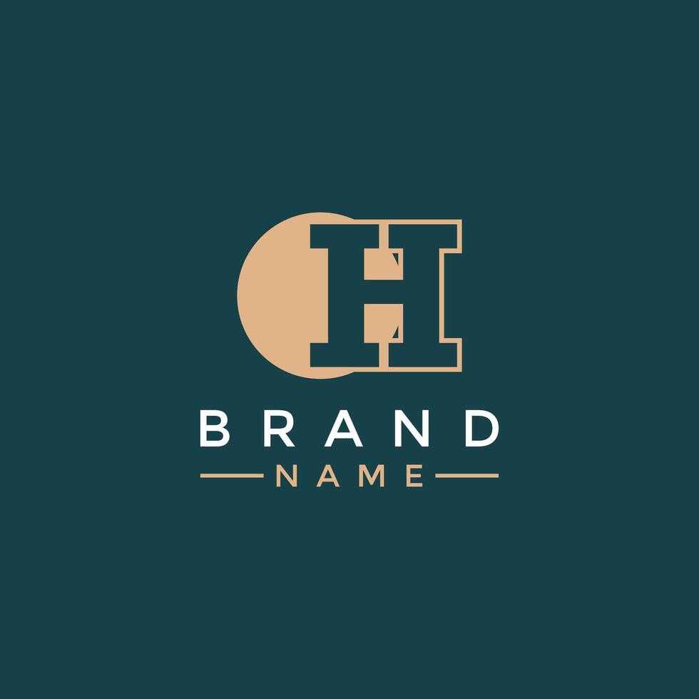 A striking logo featuring the letter H is set against a backdrop of a serene and majestic moon vector