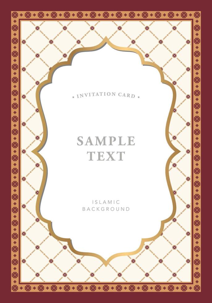 stunning Islamic template features a mesmerizing mosaic of traditional Islamic art patterns vector