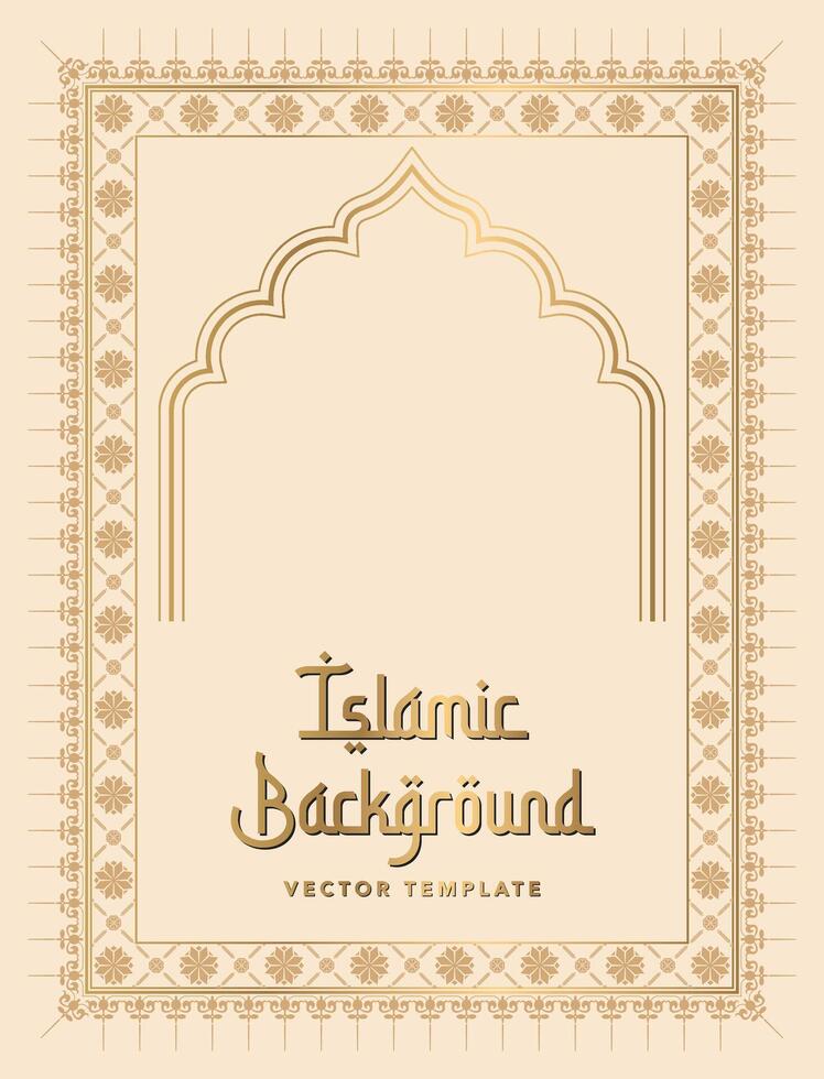 islamic background frame vector