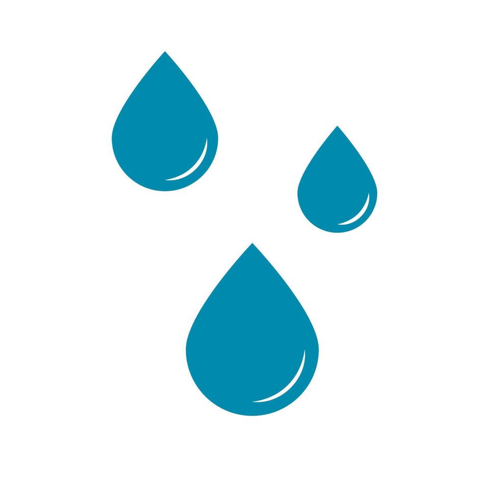 Rainfall icon, water drop falling down. Illustration vector