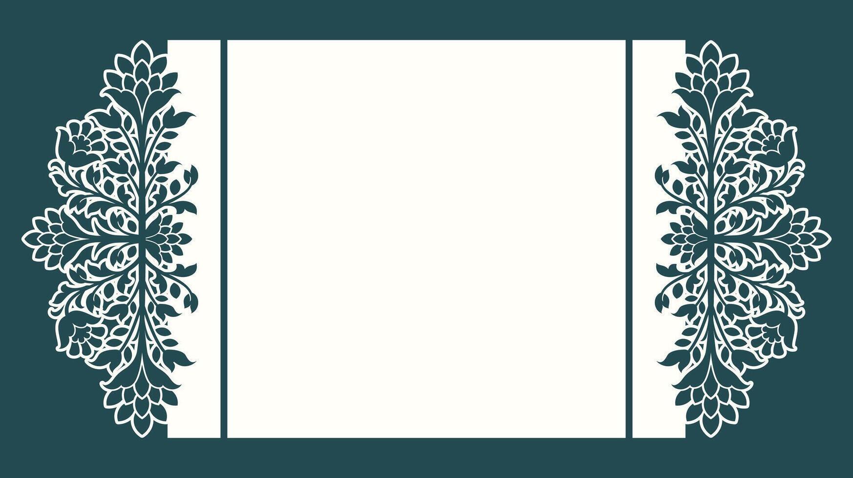 Precision Floral Laser Cutting Templates vector