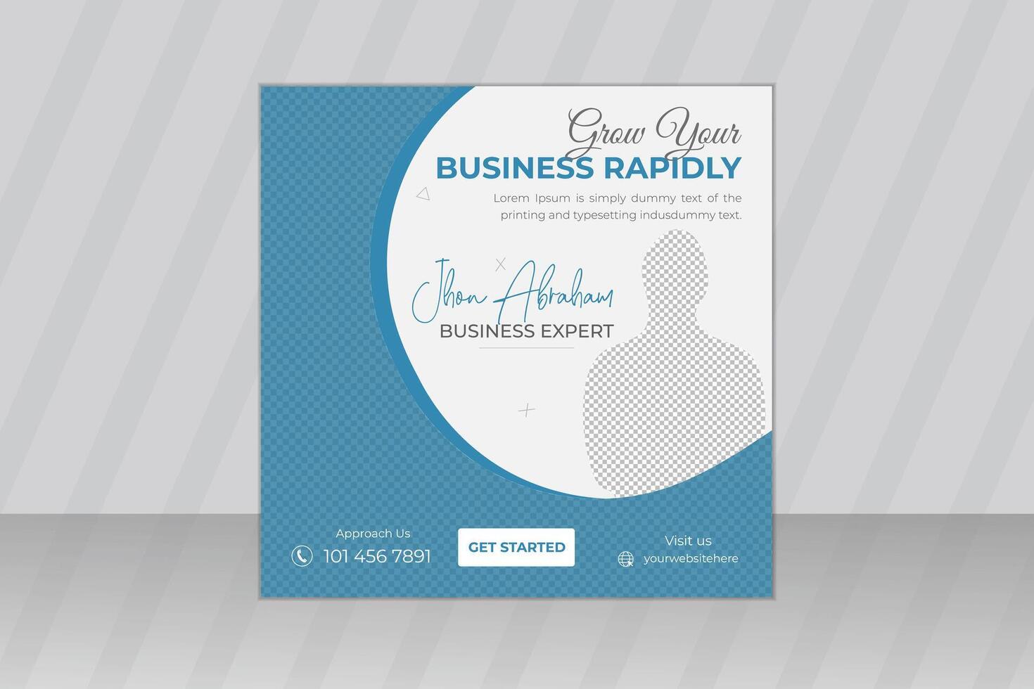 Digital business marketing social media post, web banner, corporate business square banner or post design template vector