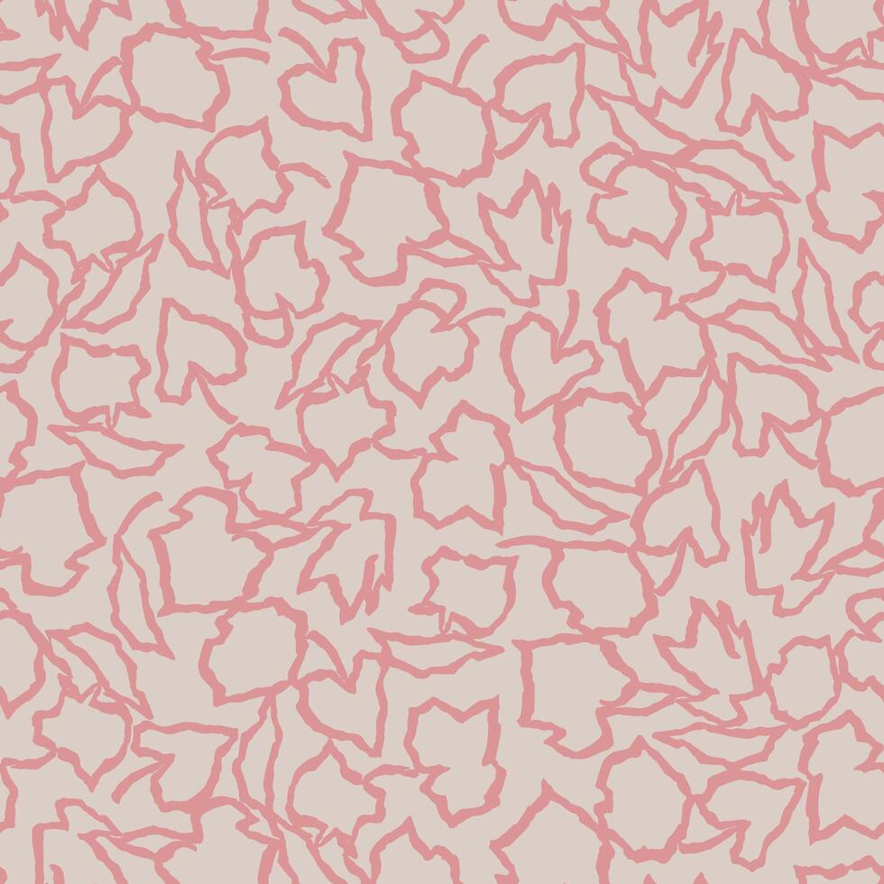 leaf lines illustration seamless repeat pattern digital artwork vector
