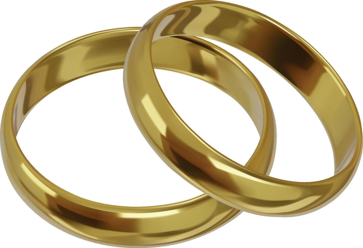 anillos de bodas de oro vector