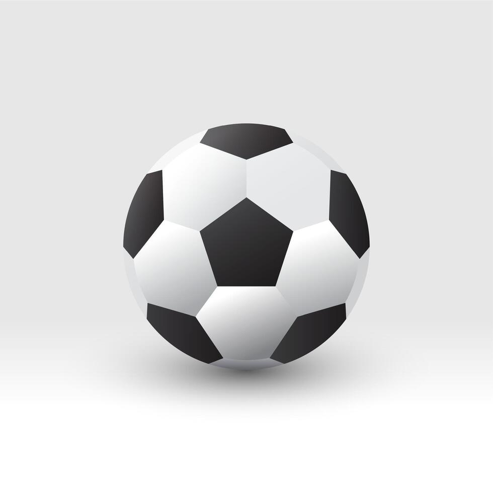 Football balls realistic 3d design style. Soccer ball on white Background. vector