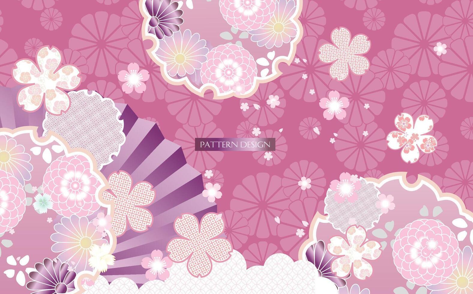 Japanese style pattern or background design. vector