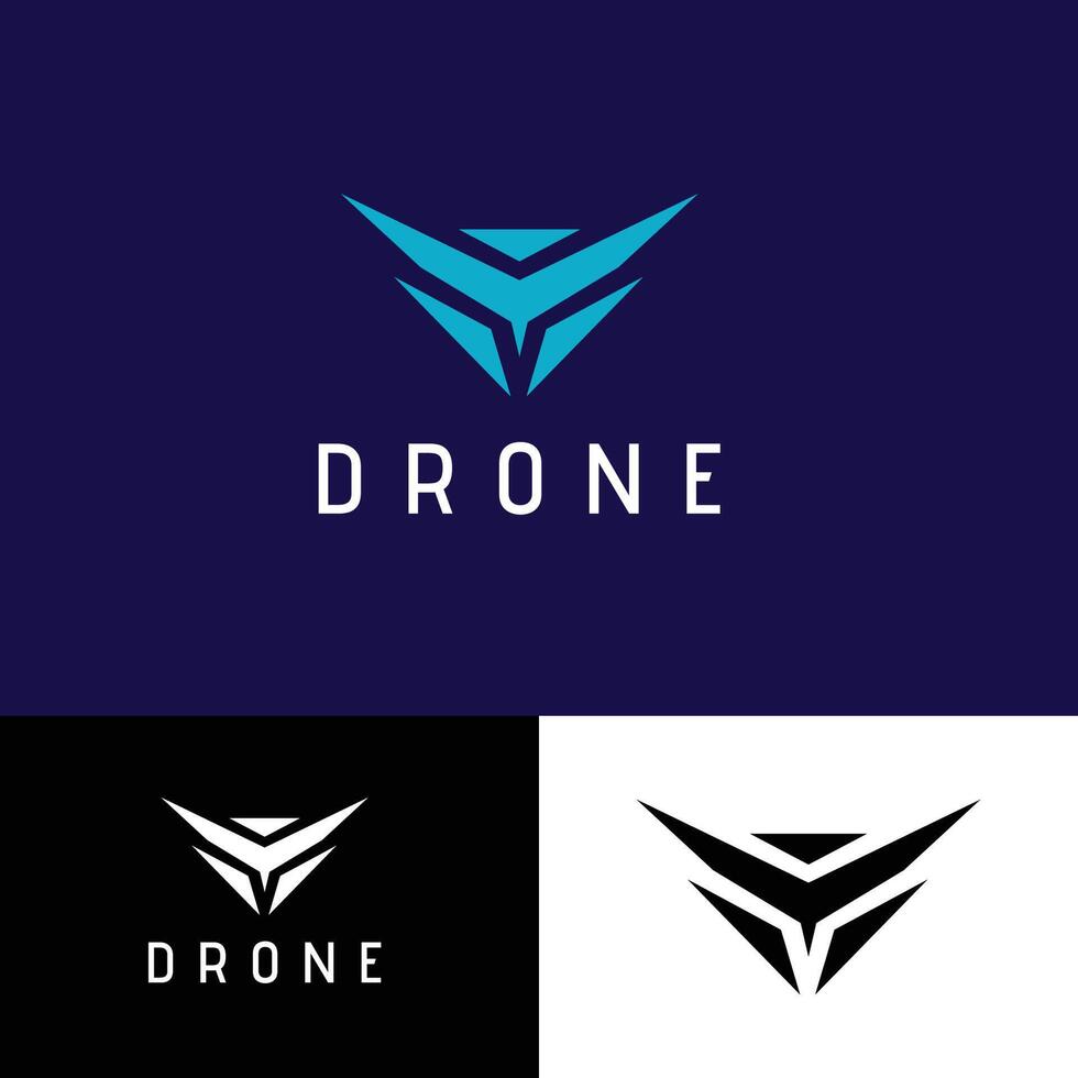 Abstract Drone Logo Design Template vector