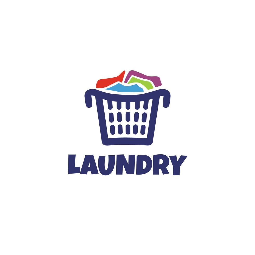 Modern Laundry Logo Template vector