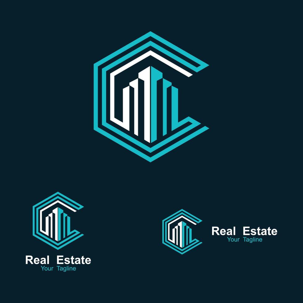 Real estate logo. This logo is ideal for real estate company, property development company and similar. vector