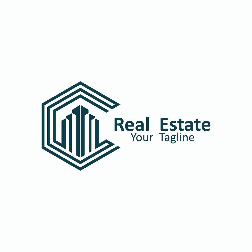 real inmuebles logo. esta logo es ideal para real inmuebles compañía, propiedad desarrollo empresa y similar. vector