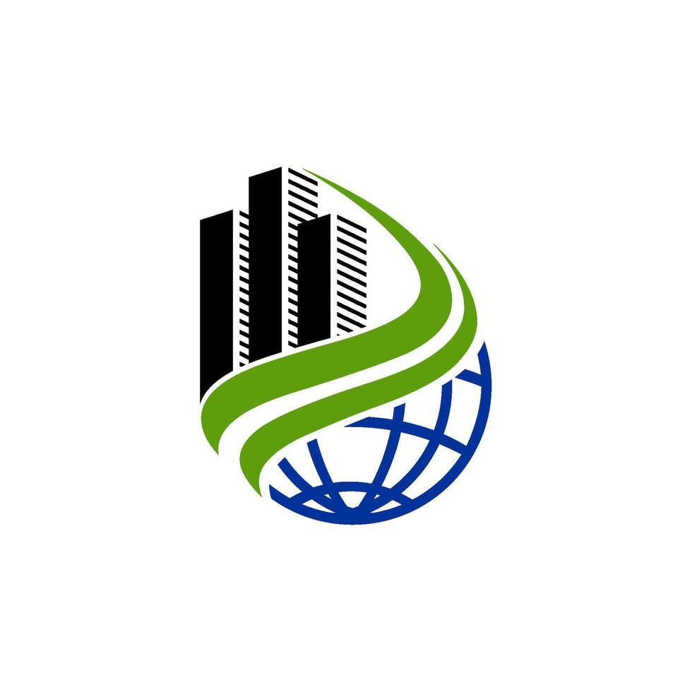 edificio logo diseño ilustración vector