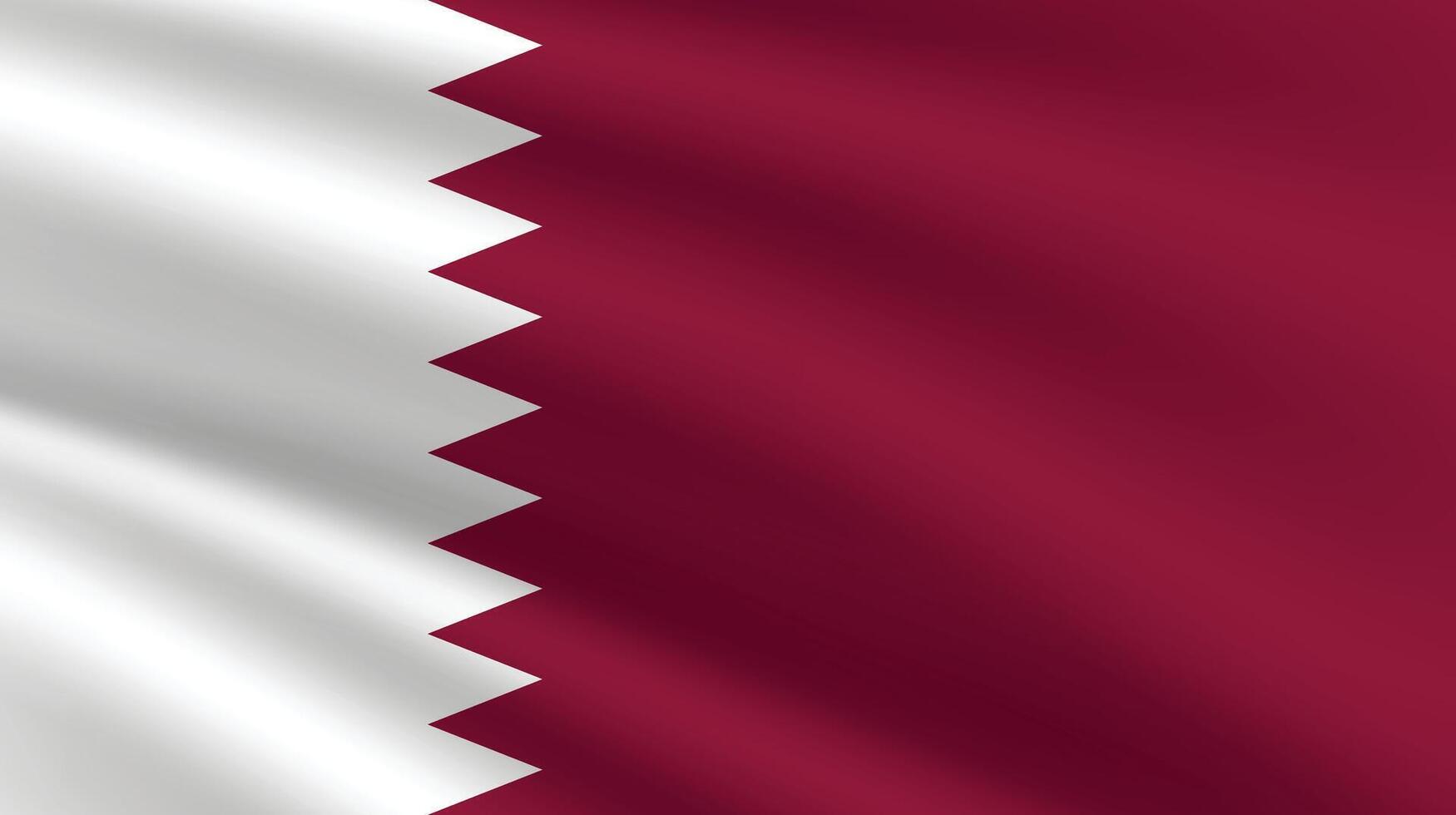 National Flag of Qatar. Qatar Flag. Waving Qatar flag. vector