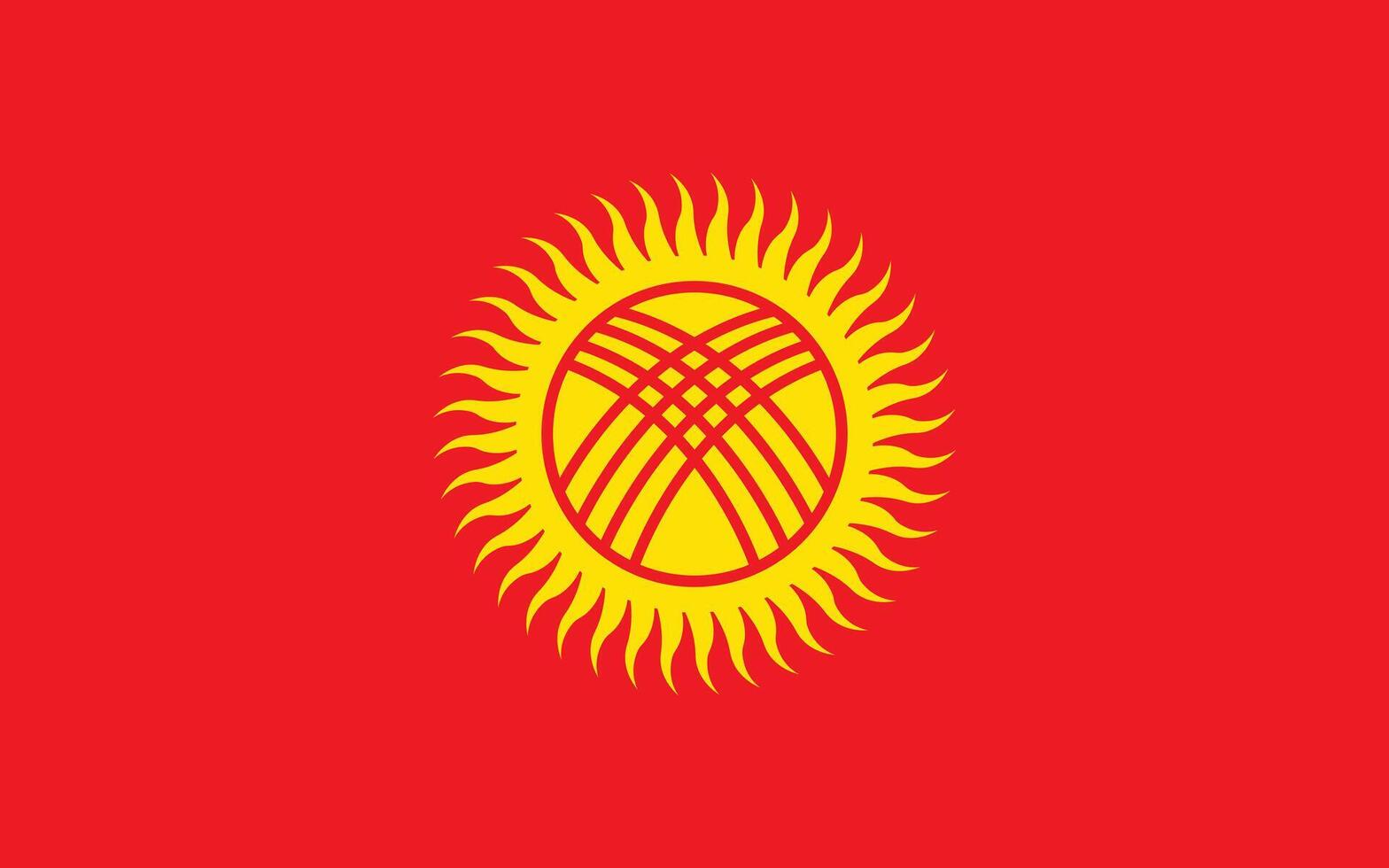 nacional bandera de Kirguistán. Kirguistán bandera. vector