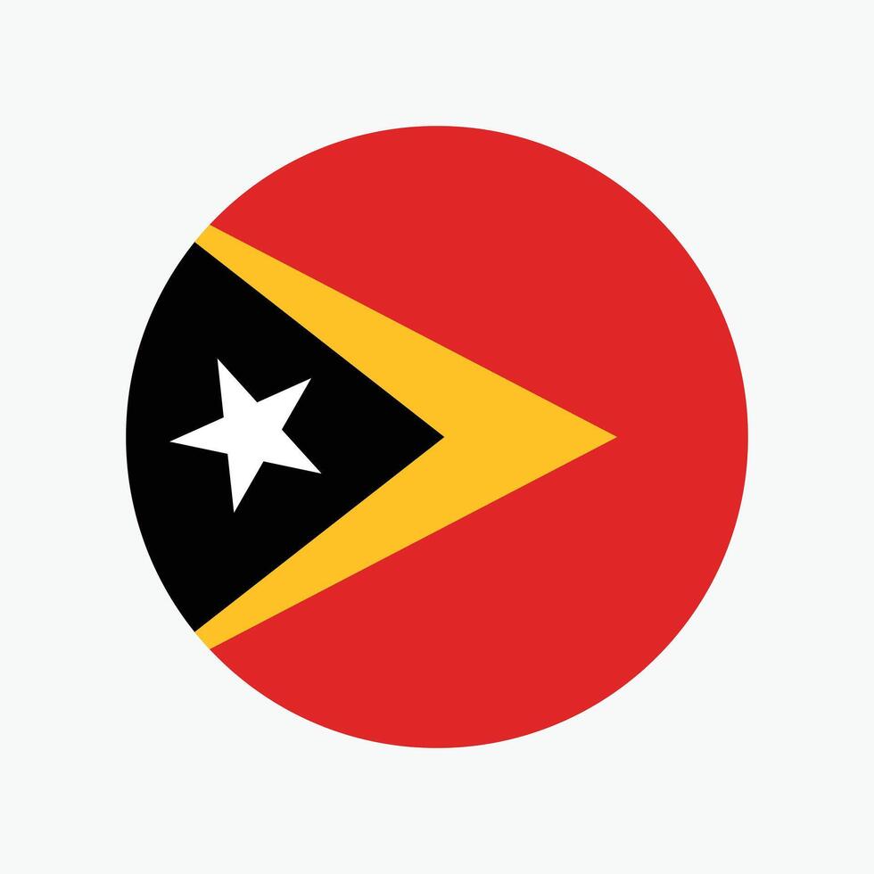nacional bandera de este Timor. este Timor bandera. este Timor redondo bandera. vector