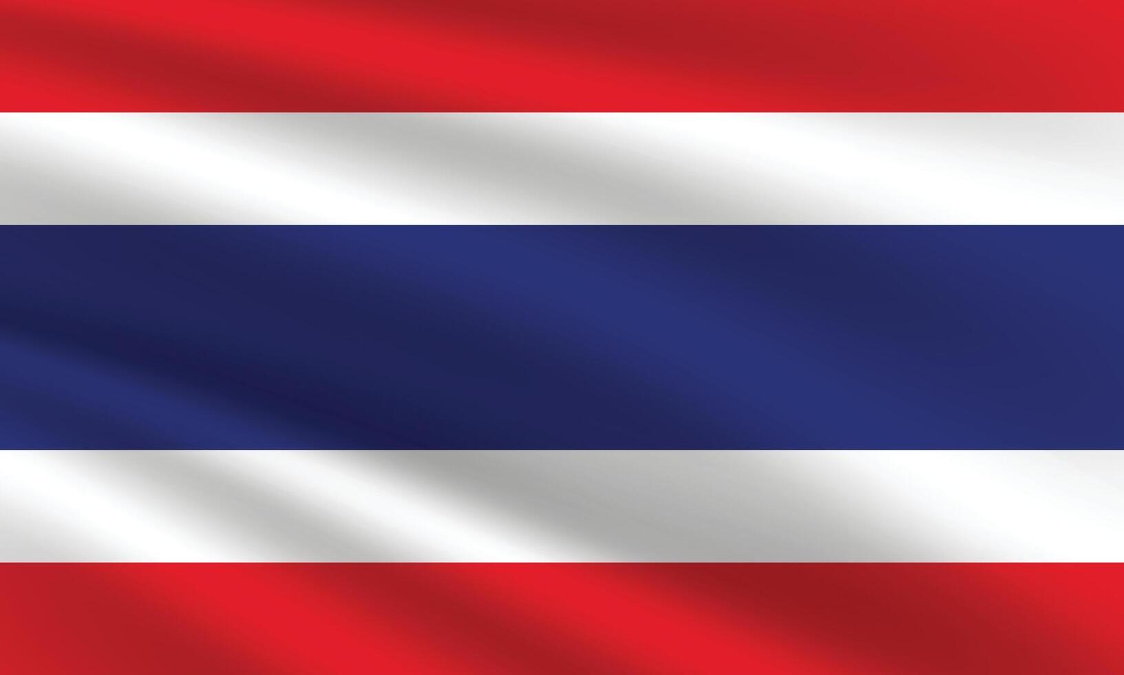 National Flag of Thailand. Thailand Flag. Waving Thailand flag. vector