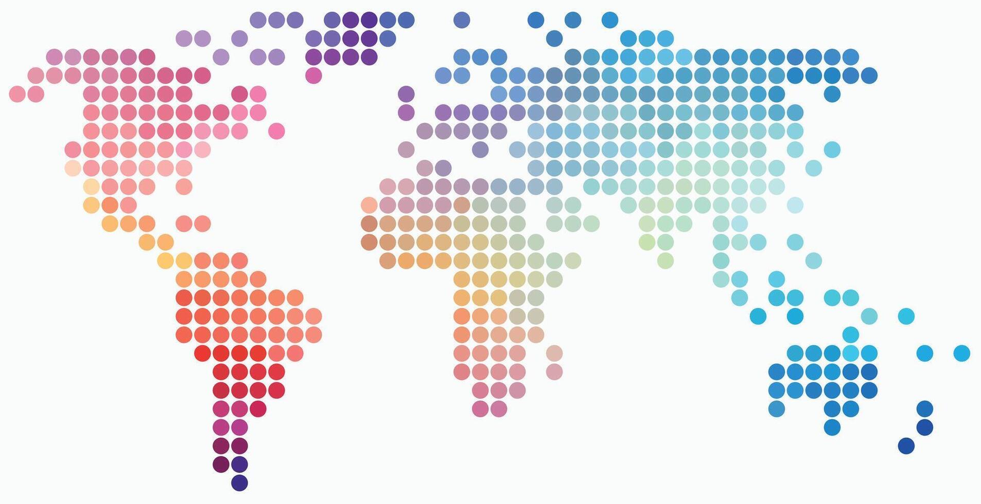 circulo forma mundo mapa en blanco antecedentes. vector