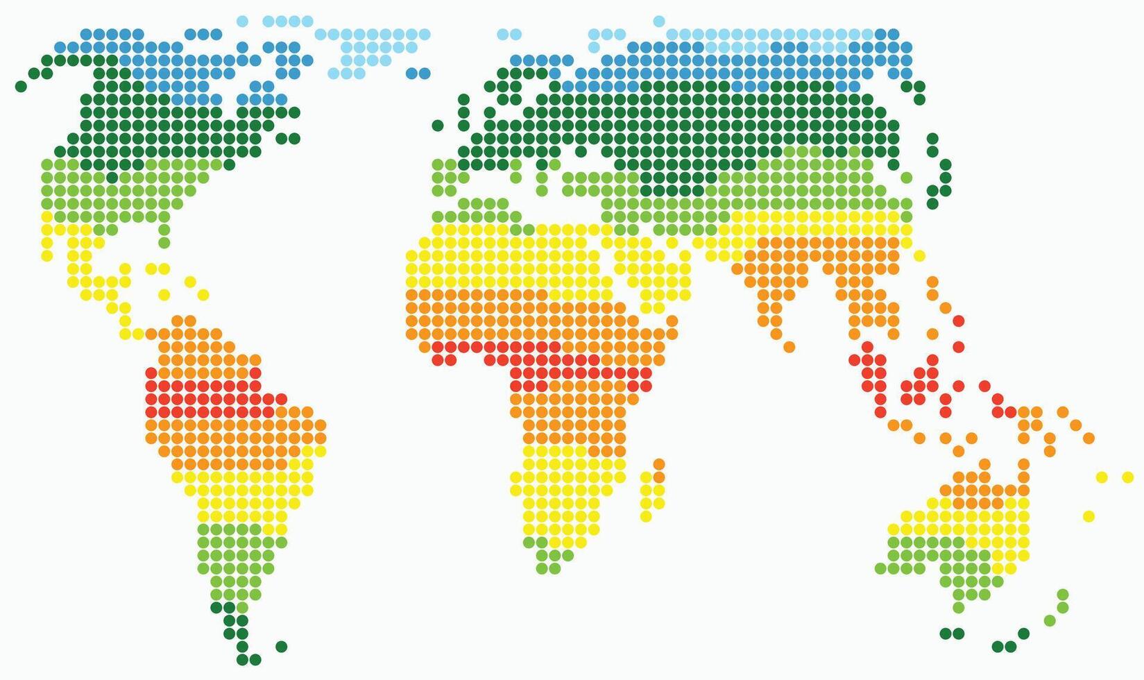 Circle shape world map on white background. vector