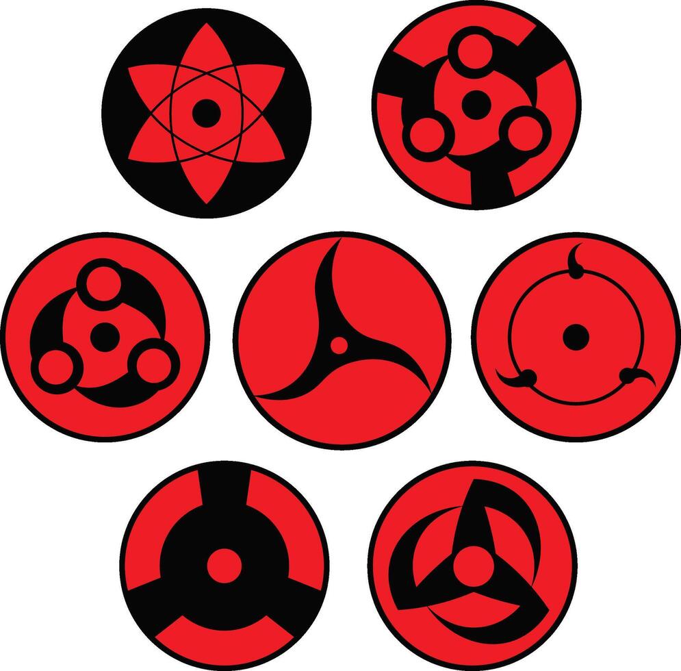 Uchiha Sharingan eyes vector