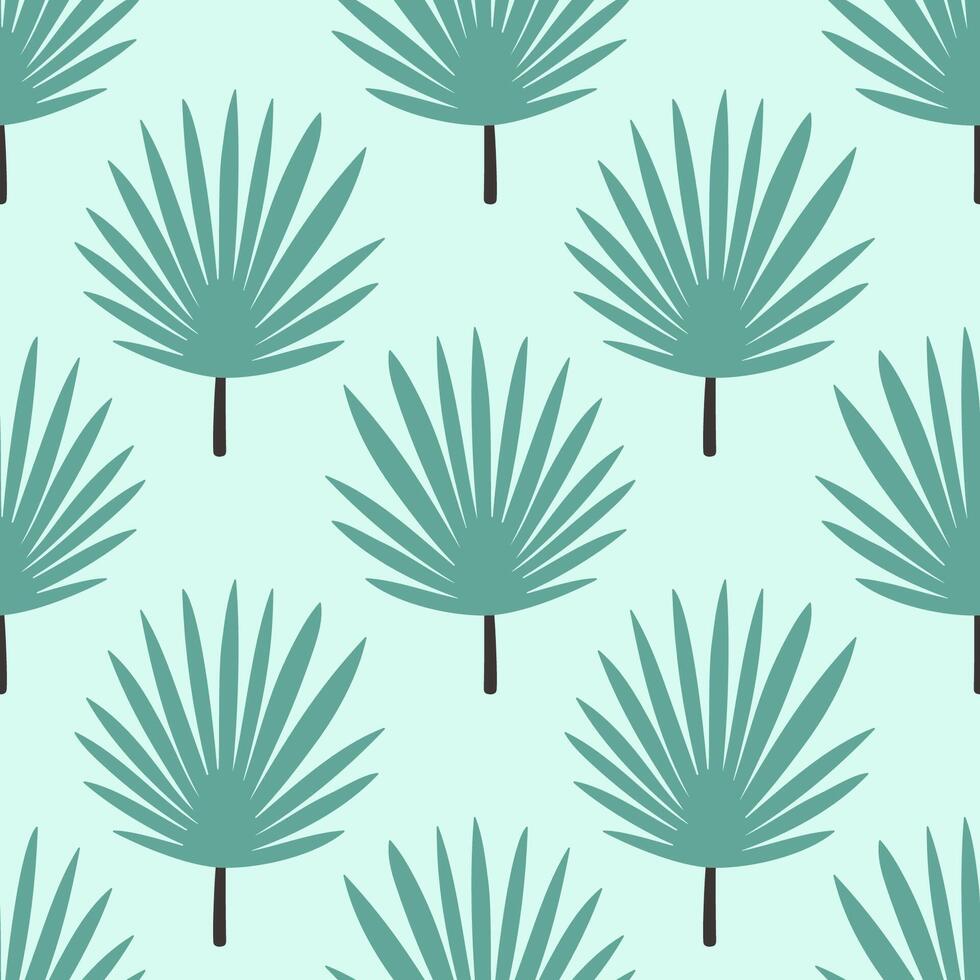 Tropical leaves pattern, jungle leaves seamless floral pattern. Ideal for textile. Summer background in pastel colors. vector