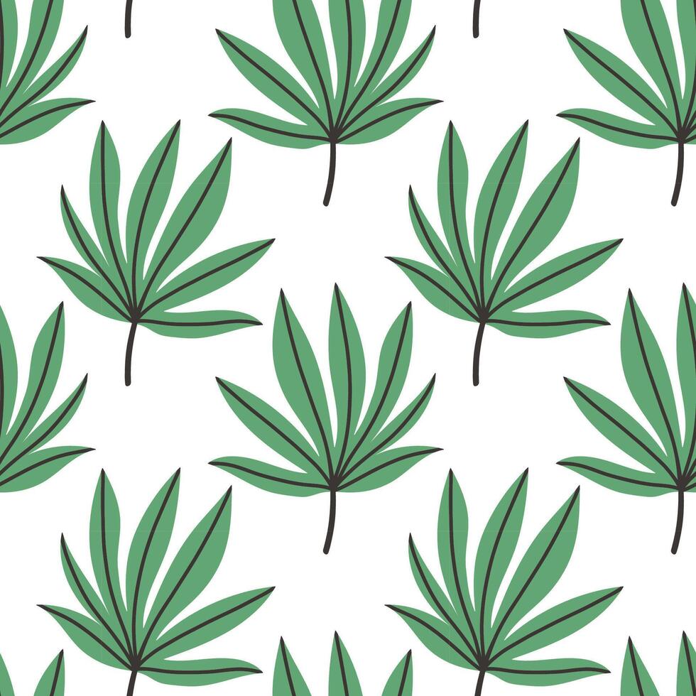 Tropical leaves pattern, jungle leaves seamless floral pattern. Ideal for textile. Summer background in pastel colors. vector