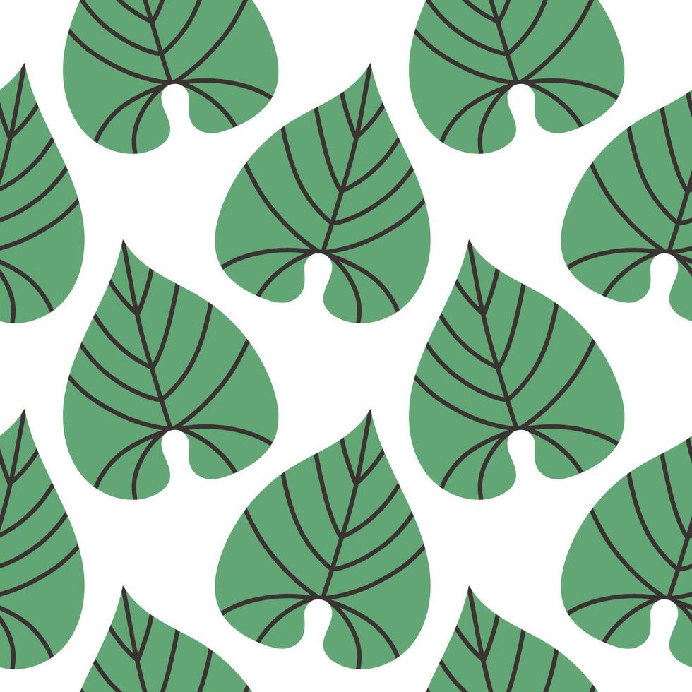 Tropical leaves pattern, jungle leaves seamless floral pattern. Ideal for textile. Summer background in pastel colors. vector