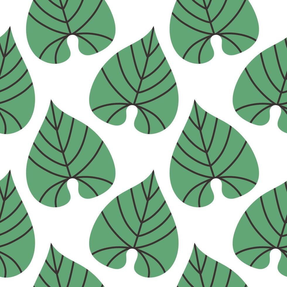 Tropical leaves pattern, jungle leaves seamless floral pattern. Ideal for textile. Summer background in pastel colors. vector