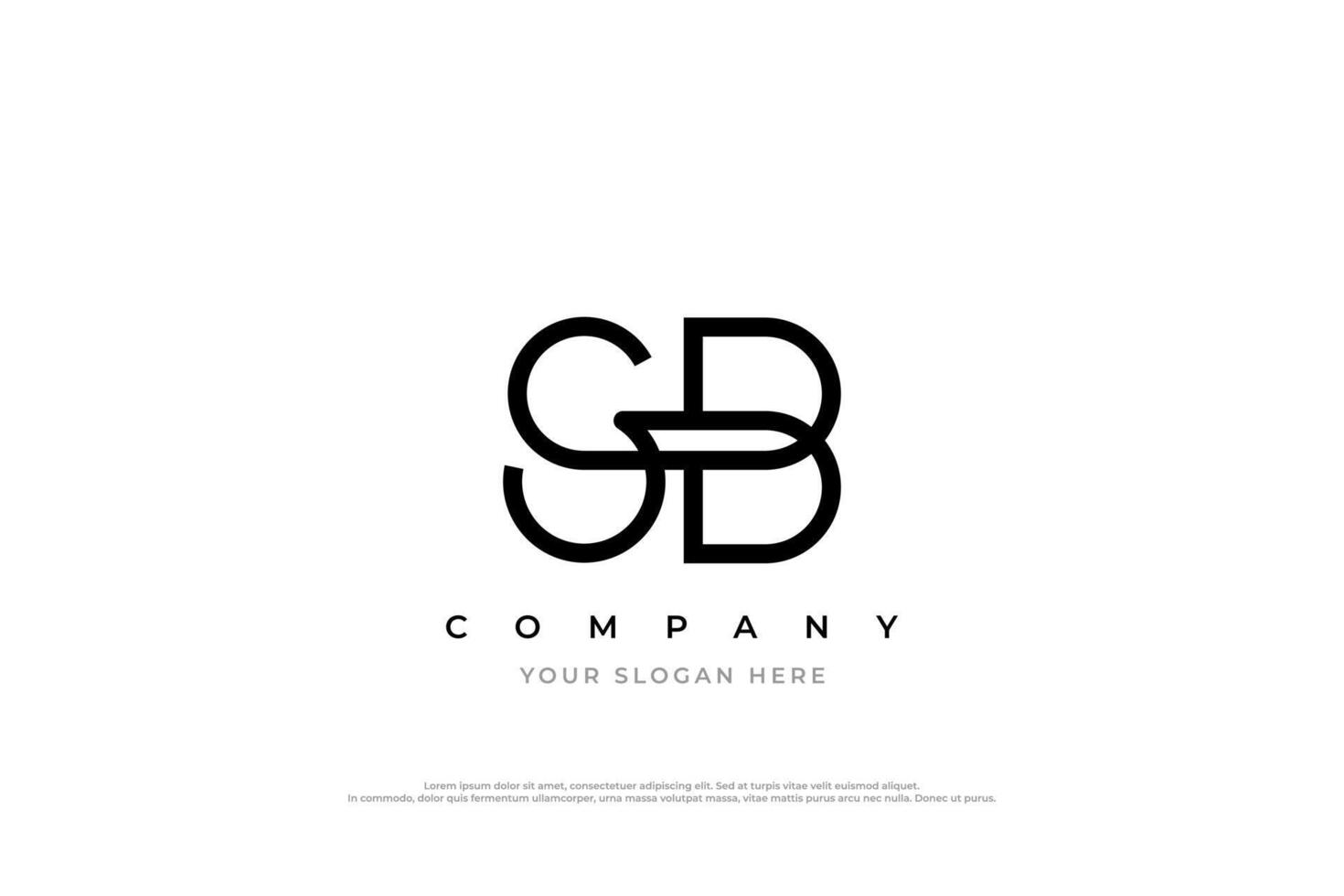 Initial Letter SB Logo Design vector