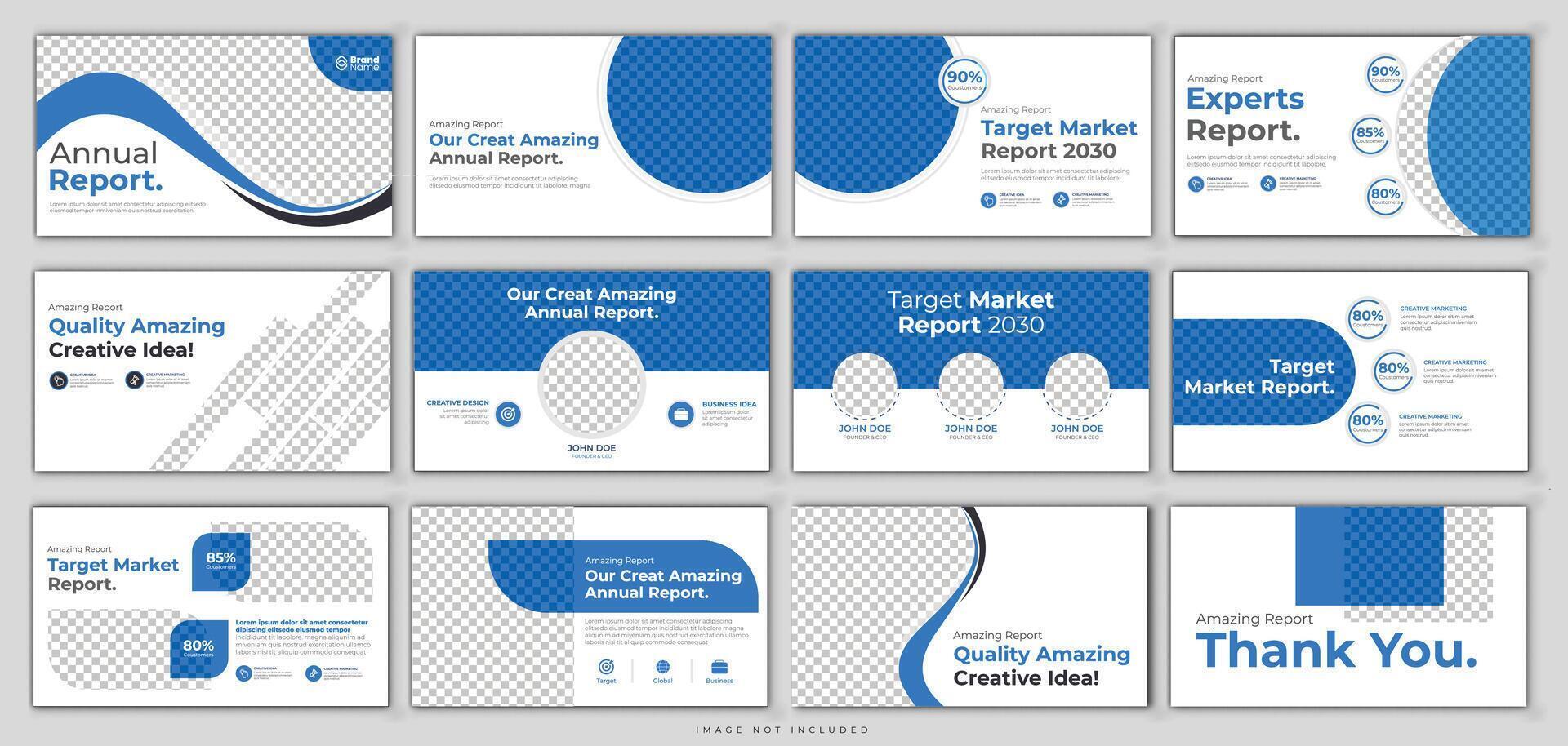 Business Marketing Slide Presentation Template vector