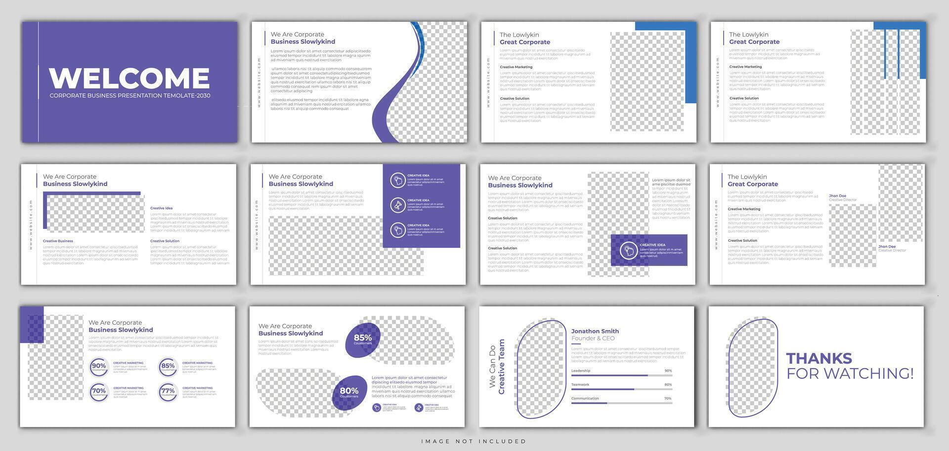 Business Marketing Slide Presentation Template vector