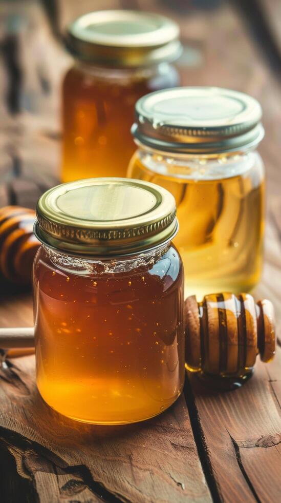Pure Honey Jars and Dipper photo