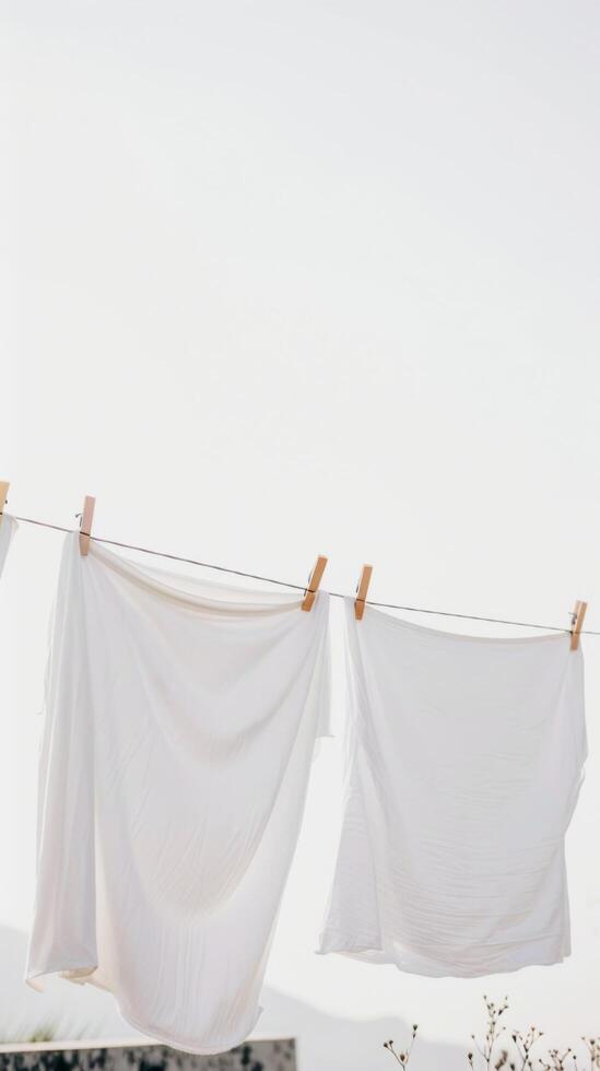 Laundry Drying On A Sunny Day photo