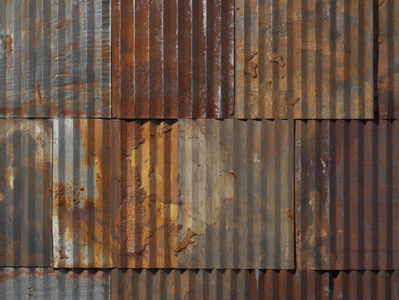 Rusty Corrugated Metal Panels photo