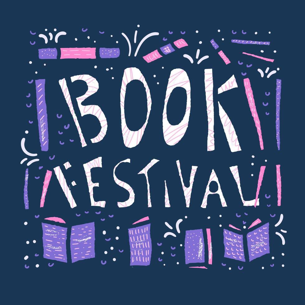 Book concept. illustration in doodle style. vector