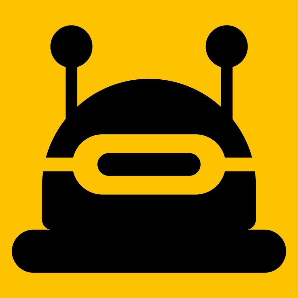 editable robot icono con amarillo fondo vector