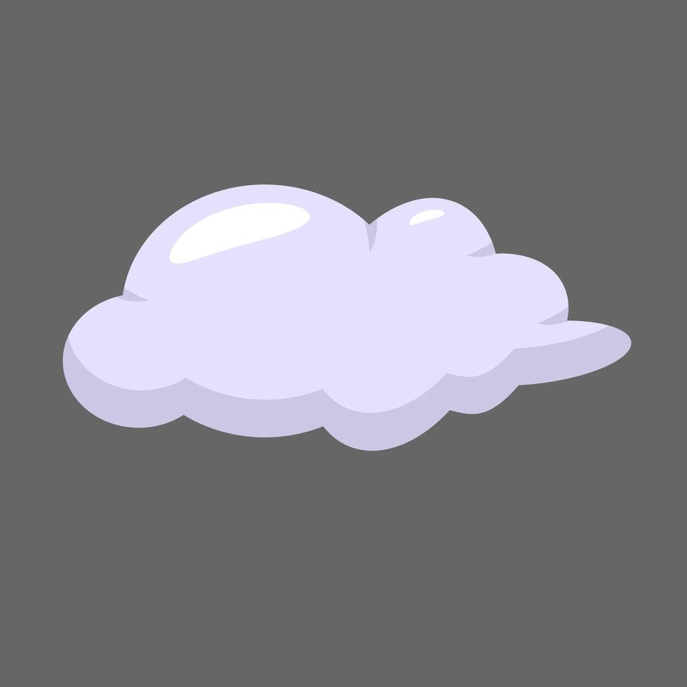 Cloud illustration suitable for weather related designs, climate change concepts, or summer themed projects. Bright and engaging graphics vector